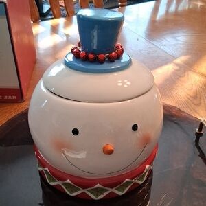 Cracker Barrel Snowman Magic Cookie Jar